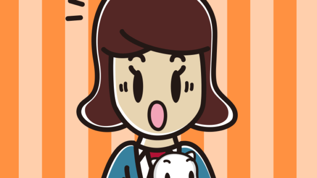 猫を抱いて驚く女子高校生のイラスト【色、背景あり】PNG