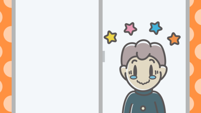 窓でジーンとする男子中学生のイラスト【色、背景あり】PNG