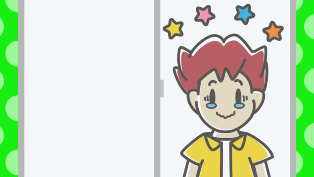 窓でジーンとする男子大学生のイラスト【色、背景あり】PNG