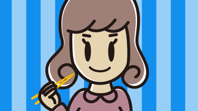 食事をする女子大学生のイラスト【色、背景あり】PNG