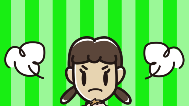 赤ちゃんを抱いて怒る女子中学生のイラスト【色、背景あり】PNG