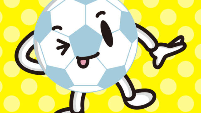 テヘヘなサッカーボールちゃんのイラスト【色、背景あり】PNG