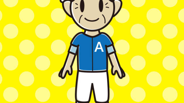 野球のユニフォームを着たおじいさんのイラスト【色、背景あり】PNG