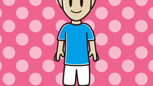 サッカーのユニフォームを着た男性のイラスト【色、背景あり】PNG