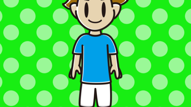 サッカーのユニフォームを着た男子高校生のイラスト【色、背景あり】PNG