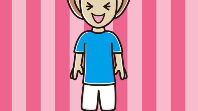 笑うサッカーのユニフォーム姿の女性のイラスト【色、背景あり】PNG