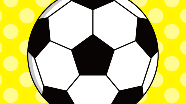 サッカーボールのイラスト【色、背景あり】PNG