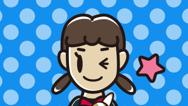 犬を抱いてウインクする女子中学生のイラスト【色、背景あり】PNG