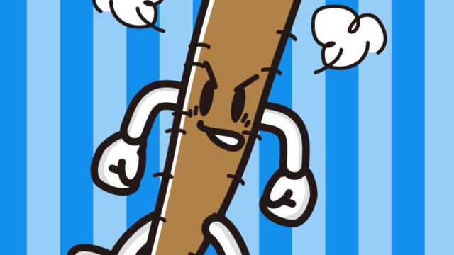 怒るごぼうちゃんのイラスト【色、背景あり】PNG