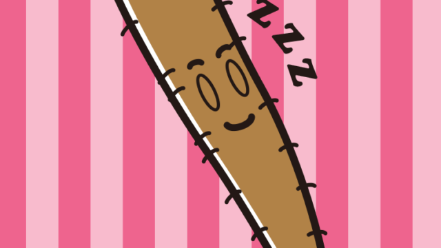 眠るごぼうちゃんのイラスト【色、背景あり】PNG