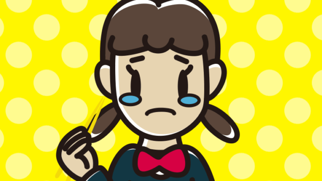 泣きながら食事をする女子中学生のイラスト【色、背景あり】PNG