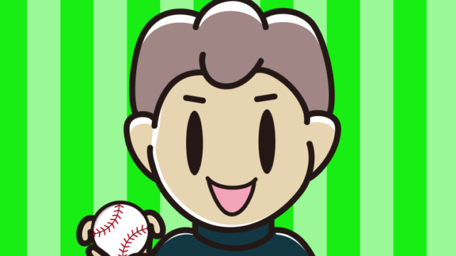 フォークボールの握り方をする男子中学生のイラスト【色、背景あり】PNG