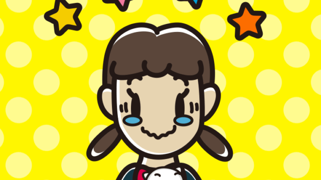 猫を抱いてジーンとする女子中学生のイラスト【色、背景あり】PNG