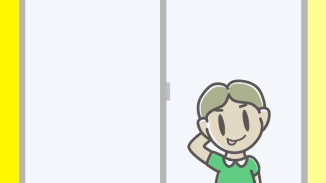 窓でテヘヘな小学生男子のイラスト【色、背景あり】PNG