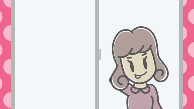 窓でテヘヘな女子大学生のイラスト【色、背景あり】PNG