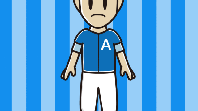 困る野球のユニフォーム姿の男性のイラスト【色、背景あり】PNG