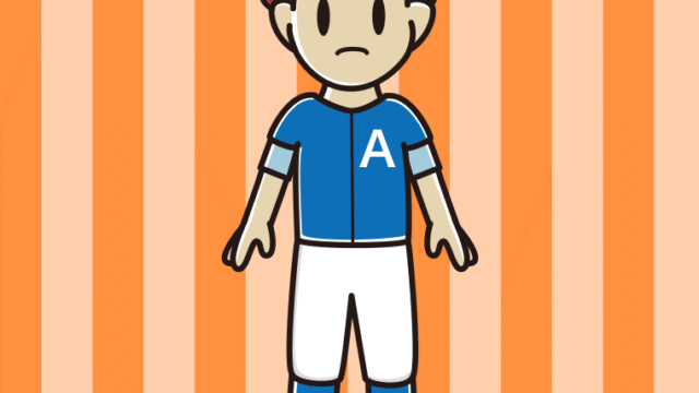 困る野球のユニフォーム姿の男子大学生のイラスト【色、背景あり】PNG