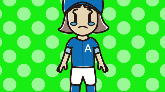 泣く野球のユニフォーム姿の小学生女子のイラスト【色、背景あり】PNG