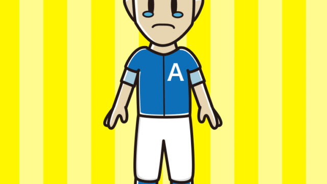 泣く野球のユニフォーム姿の男性のイラスト【色、背景あり】PNG