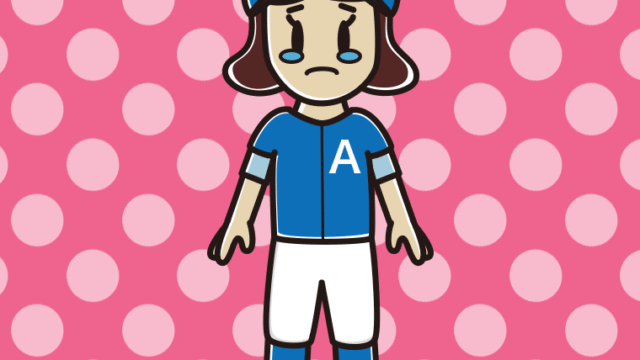 泣く野球のユニフォーム姿の女子高校生のイラスト【色、背景あり】PNG