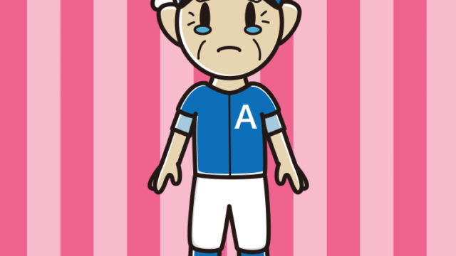 泣く野球のユニフォーム姿のおじいさんのイラスト【色、背景あり】PNG