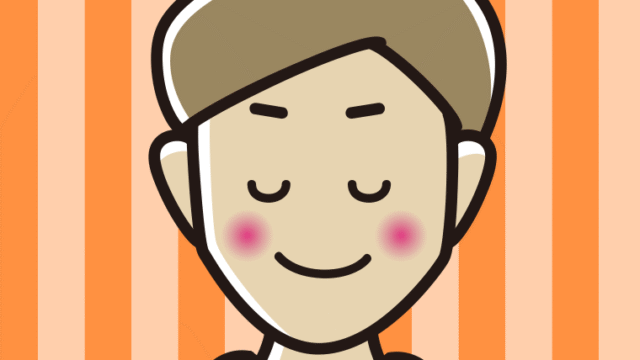 顔が赤くなる男性のイラスト【色、背景あり】PNG