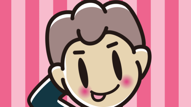 照れる男子中学生のイラスト【色、背景あり】PNG