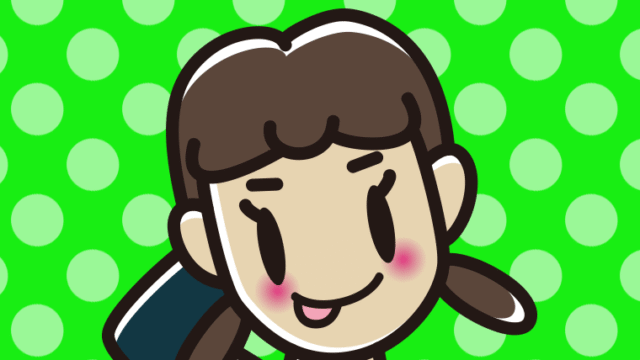 照れる女子中学生のイラスト【色、背景あり】PNG