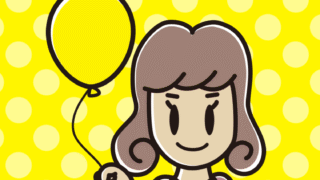 風船を持つ女子大学生のイラスト【色、背景あり】PNG