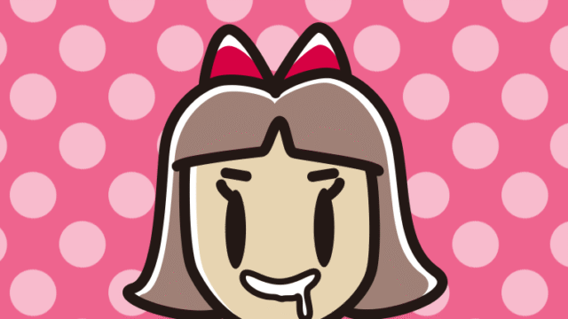 よだれを垂らす小学生女子のイラスト【色、背景あり】PNG