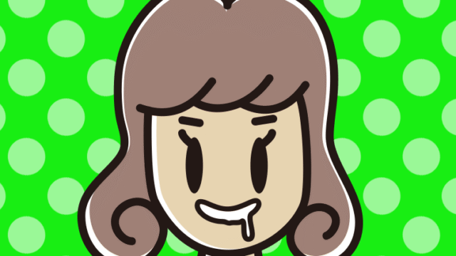 よだれを垂らす女子大学生のイラスト【色、背景あり】PNG