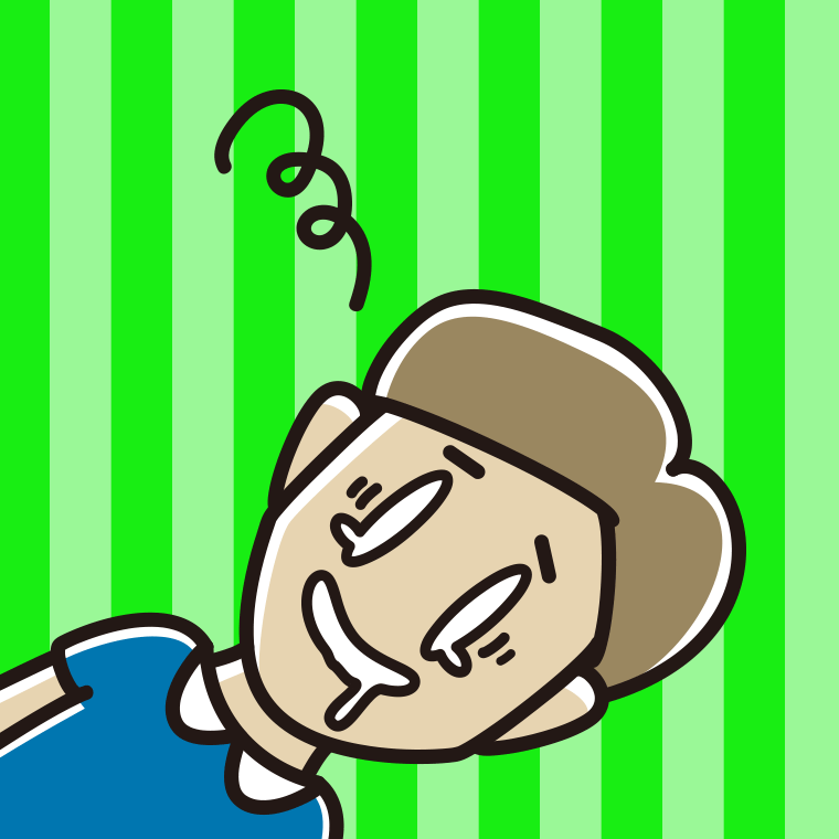 気絶する男性のイラスト【色、背景あり】PNG
