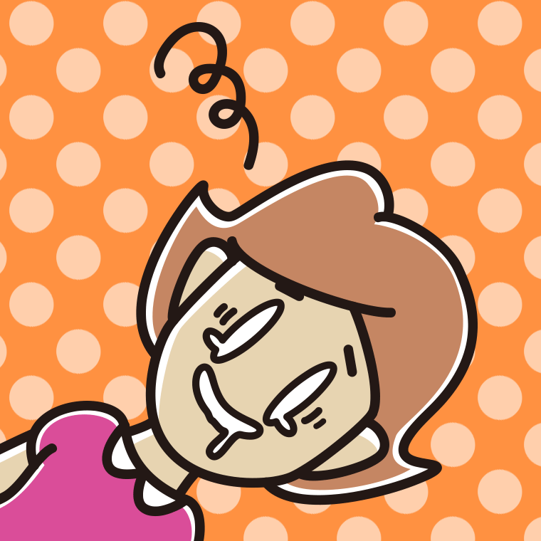 気絶する女性のイラスト【色、背景あり】PNG