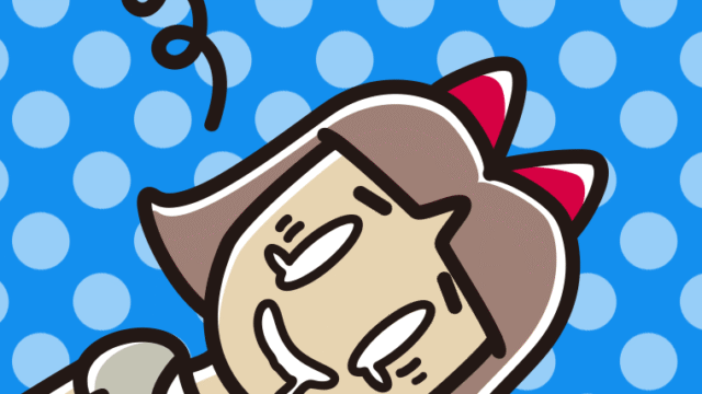 気絶する小学生女子のイラスト【色、背景あり】PNG