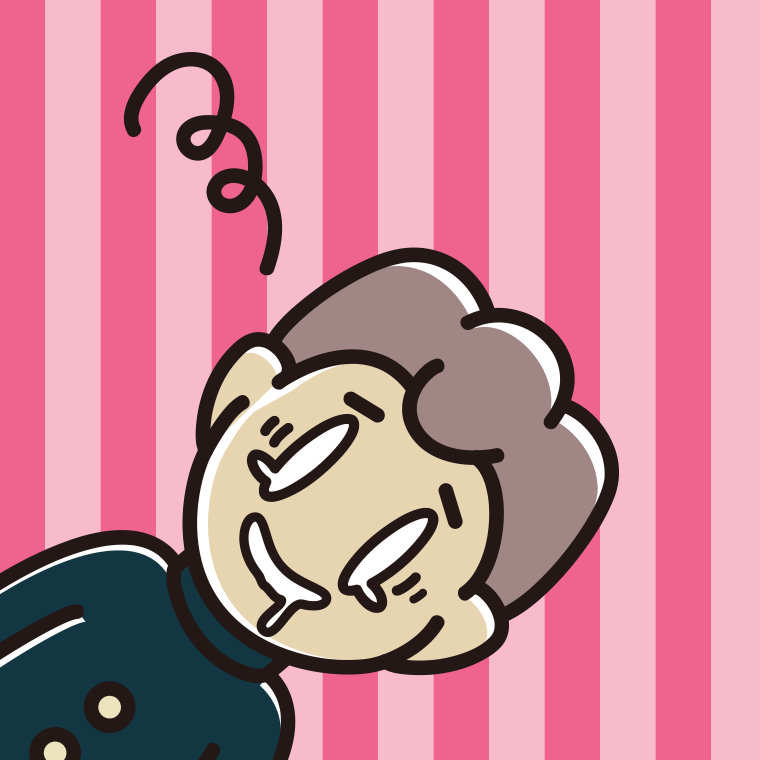 気絶する男子中学生のイラスト【色、背景あり】PNG