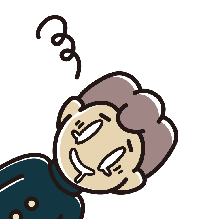 気絶する男子中学生のイラスト【色あり、背景なし】透過PNG
