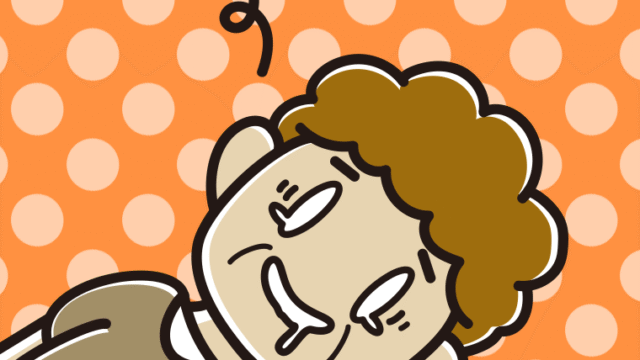 気絶するおばさんのイラスト【色、背景あり】PNG