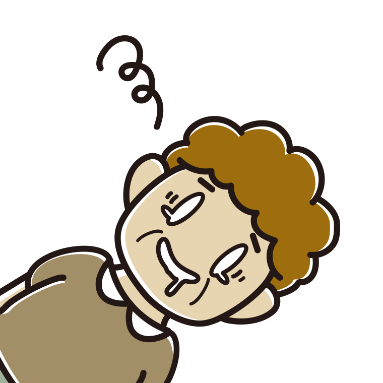 気絶するおばさんのイラスト【色あり、背景なし】透過PNG