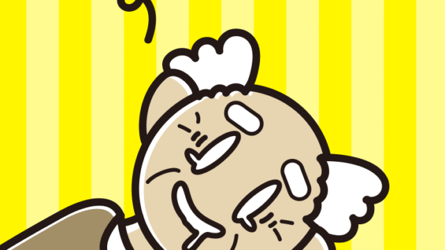 気絶するおじいさんのイラスト【色、背景あり】PNG