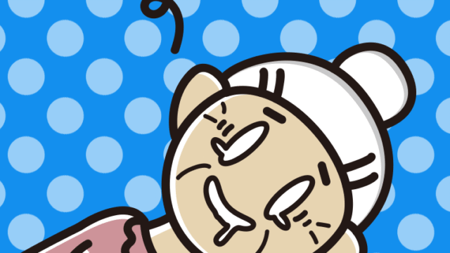 気絶するおばあさんのイラスト【色、背景あり】PNG