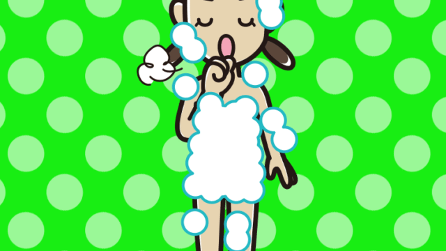 咳払いする泡だらけの女子中学生のイラスト【色、背景あり】PNG