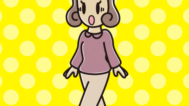 歩いていて驚く女子大学生のイラスト【色、背景あり】PNG