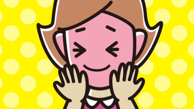 恥ずかしがる女性のイラスト【色、背景あり】PNG