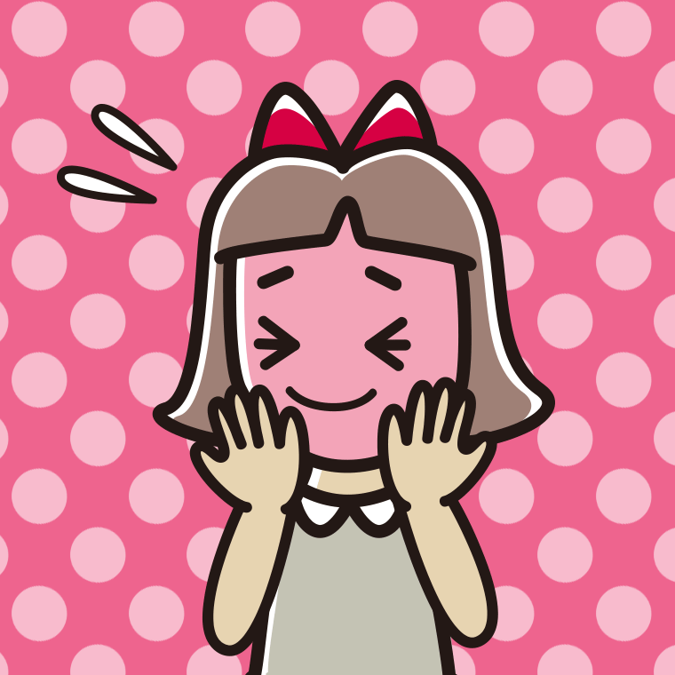 恥ずかしがる小学生女子のイラスト【色、背景あり】PNG