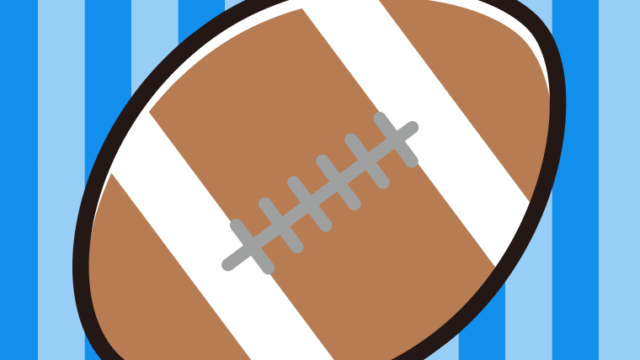 ラグビーボールのイラスト【色、背景あり】PNG