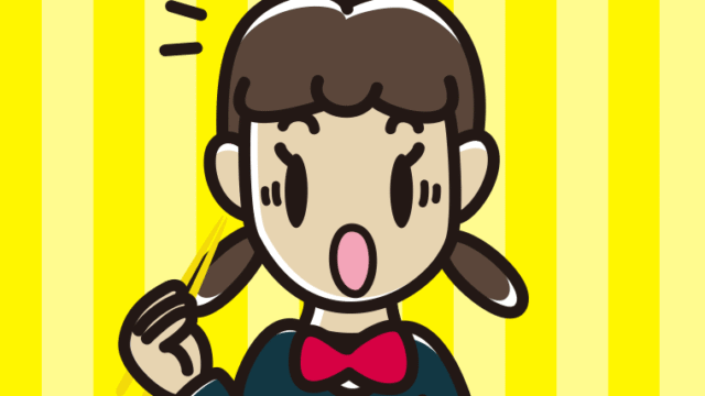 食事中に驚く女子中学生のイラスト【色、背景あり】PNG