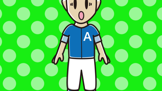 驚く野球のユニフォーム姿の男性のイラスト【色、背景あり】PNG