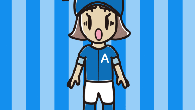 驚く野球のユニフォーム姿の小学生女子のイラスト【色、背景あり】PNG