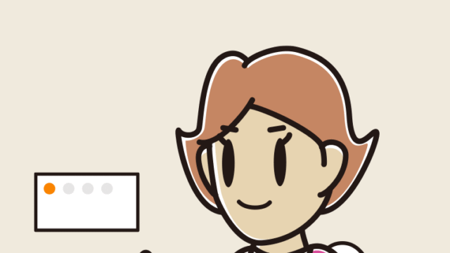 トイレで案内する女性のイラスト【色、背景あり】PNG