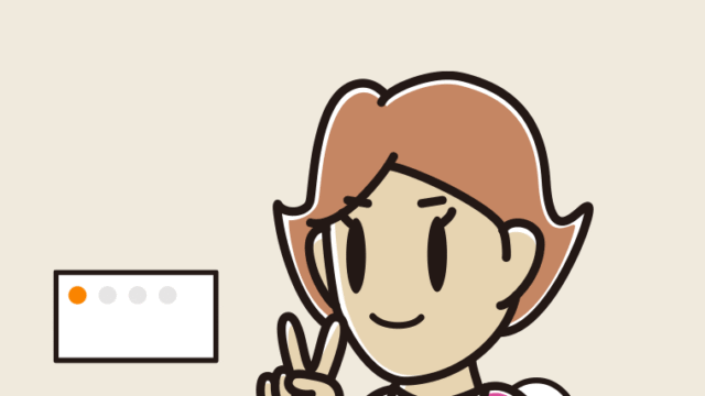 トイレでピースをする女性のイラスト【色、背景あり】PNG